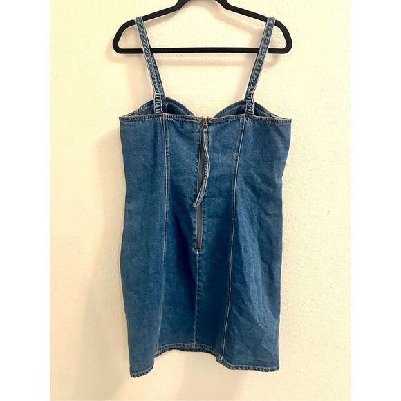 NWT Steve Madden Corset Denim Minidress.  Size L - Picture 4 of 8